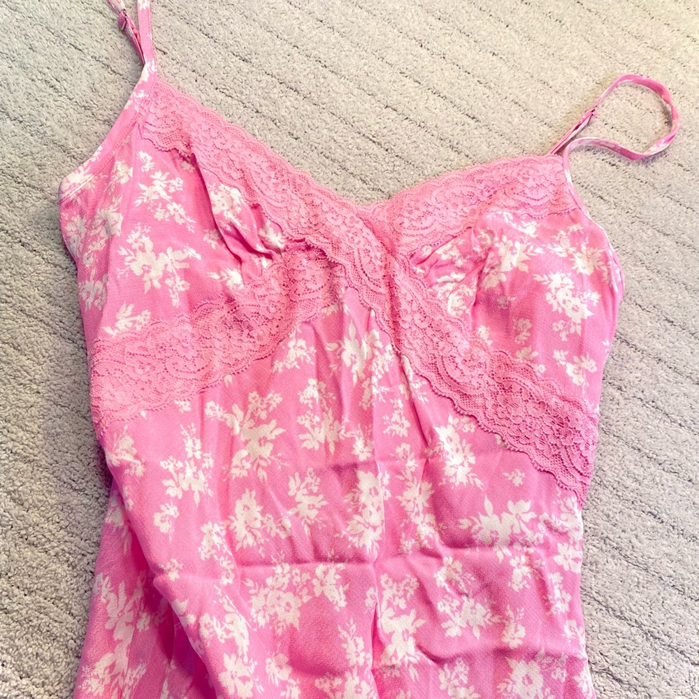 Pink Floral Mini Dress